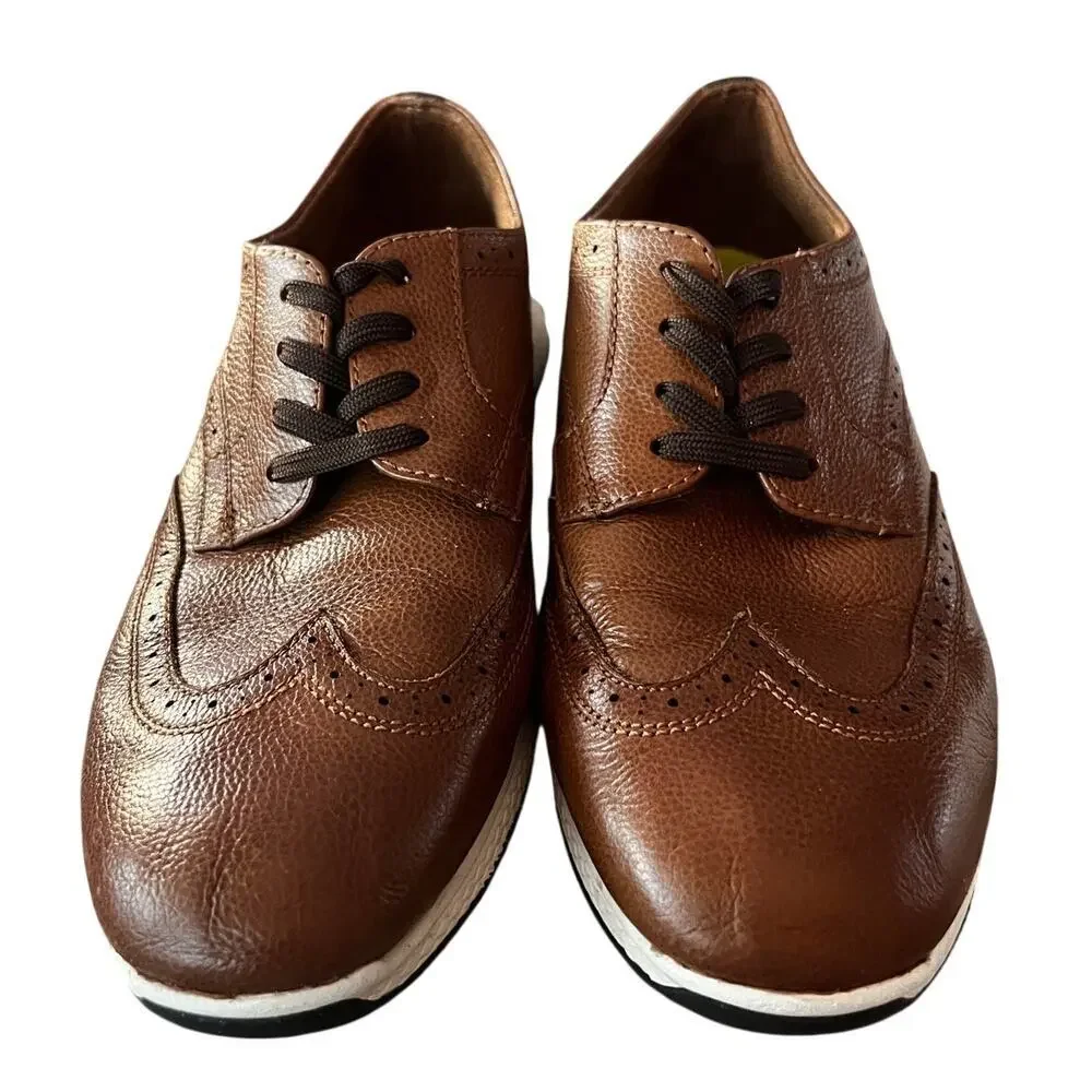 Florsheim Kids Shoes Size 5.5 M Brown Leather Comforttech Sneaker Style